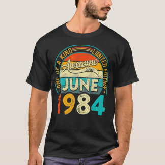 T-shirt Vintage consterné Awesome depuis Juin 1984 37 Anné