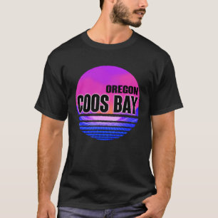 T-shirt Vintage Coos Bay Vaporwave Oregon