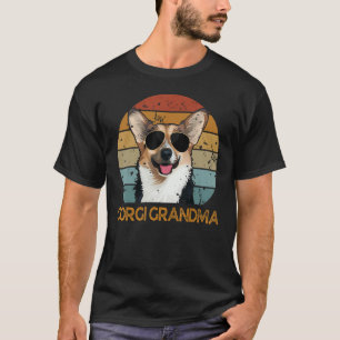 T-shirt Vintage Corgi Grandma mignonne Chien Propriétaire