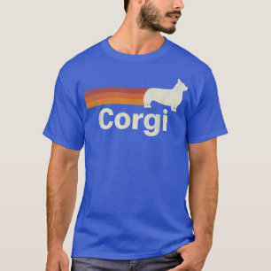 T-shirt Vintage Corgi Retro Maman Papa Chien