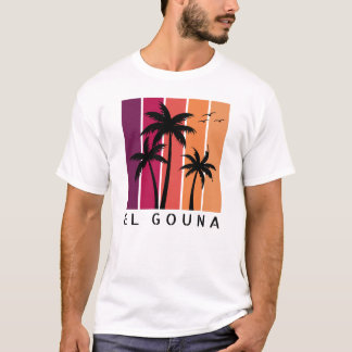 T-shirt Vintage coucher de soleil masculin El Goun