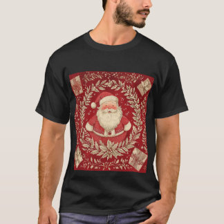 T-shirt vintage couronne de Noël du Père Noël