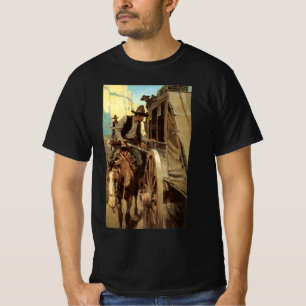 T-shirt Vintage Cowboys, The Admirable Outlaw par NC Wyeth