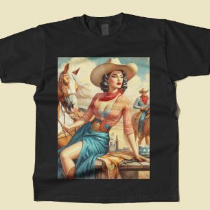 T-shirt Vintage Cowgirl
