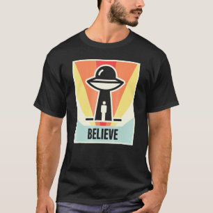 T-shirt Vintage Croire Alien Ufo