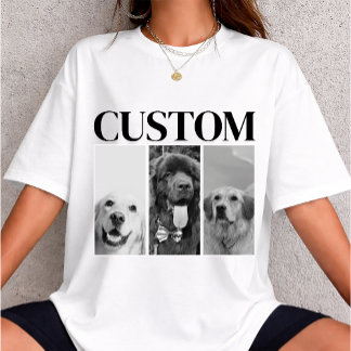 T-shirt Vintage Custom Pet dog cat photo personalized 90s