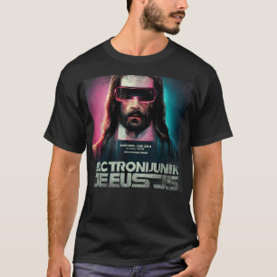 T-shirt Vintage Cyberpunk Jésus Futuriste Religieux Chris