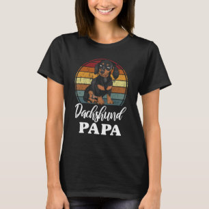 T-shirt Vintage Dachshund Papa Weenie Wiener Chien papa pa