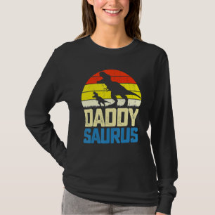 T-shirt Vintage Daddysaurus Fête des pères Rex Daddy Sauru
