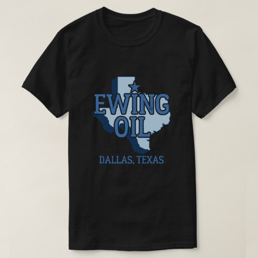 T-shirt Vintage Dallas Texas Ewing Oil  (Design devant)