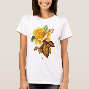 T-shirt vintage de Bébé-poupée du rose jaune de