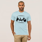 T-shirt vintage de danse de coupure (Devant entier)