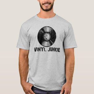 T-shirt vintage de drogué de vinyle