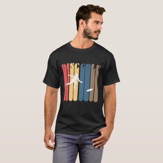 T-shirt vintage de golf de disque (Devant entier)