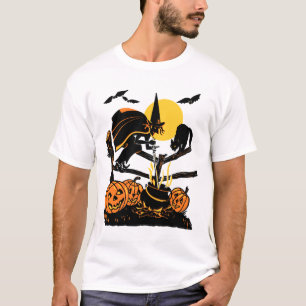 T-shirt vintage de Halloween de sorcière