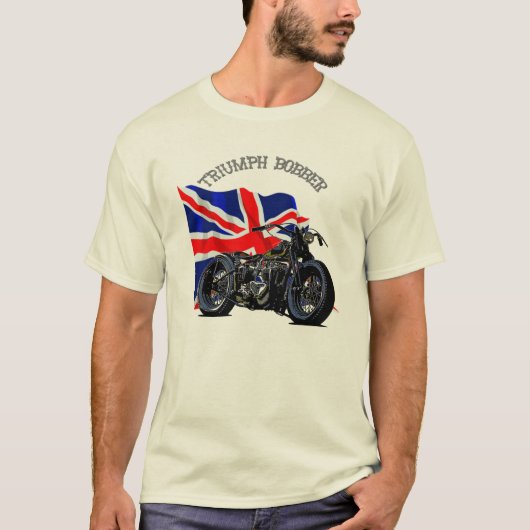 T-shirt vintage de motocyclette de Bobber de (Devant)