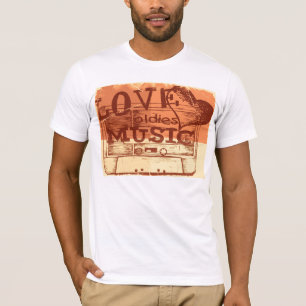 T-shirt vintage de musique d'anciens d'amour