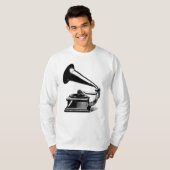 T-shirt vintage de phonographe (Devant entier)