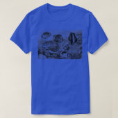 T-shirt vintage de poisson tropical (Design devant)