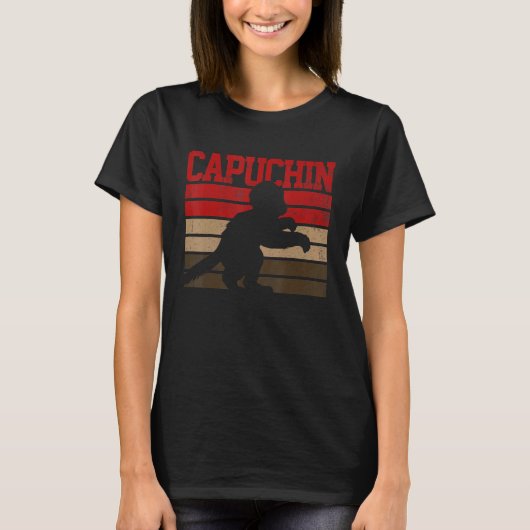 T-shirt Vintage de singe capucin (Devant)