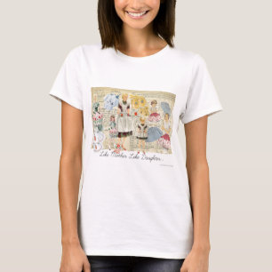 T-shirt vintage de tabliers de fille de mère
