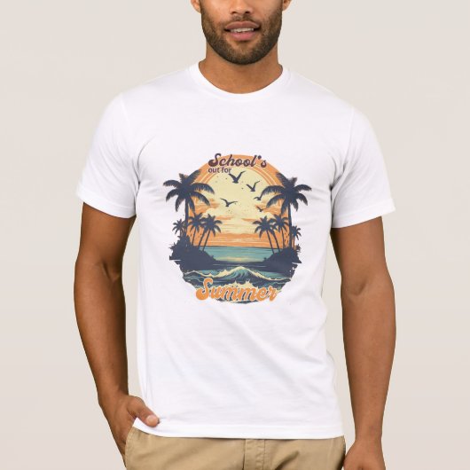 T-shirt Vintage de vacances d'été (Devant)