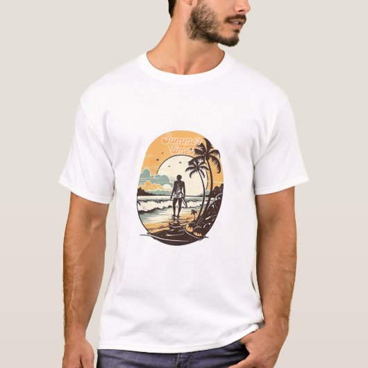 T-shirt Vintage de vacances d'été (Devant)