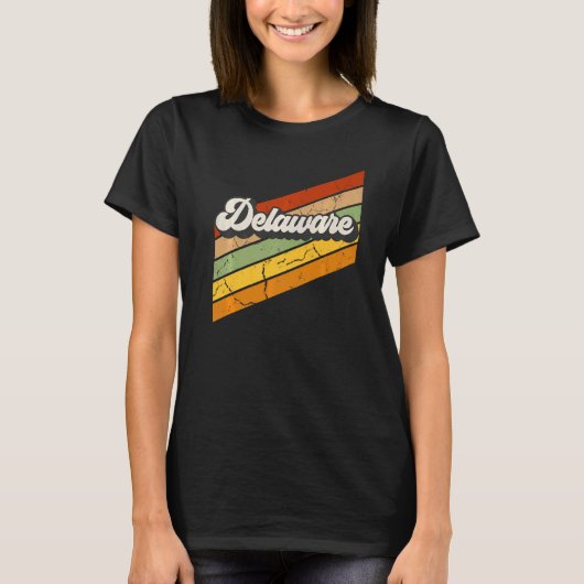 T-shirt Vintage Delaware 80s Retro (Devant)