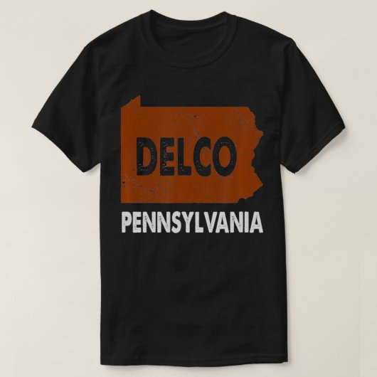 T-shirt Vintage Delco Comté Pennsylvanie Philadelphia Lov (Design devant)