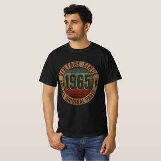 T-SHIRT VINTAGE DEPUIS 1965 TOUTES LES PARTIES ORIGINALES