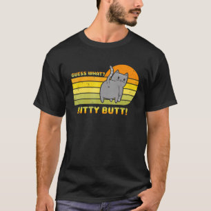 T-shirt Vintage Devinez ce Kitty Butt - Chat