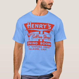 T-shirt Vintage Diner Matchbook Henrys Coffee Shop Fillmor