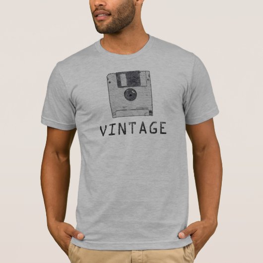 T-shirt vintage disquette (Devant)