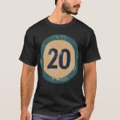 T-shirt Vintage Distressed Number 20 (Devant)