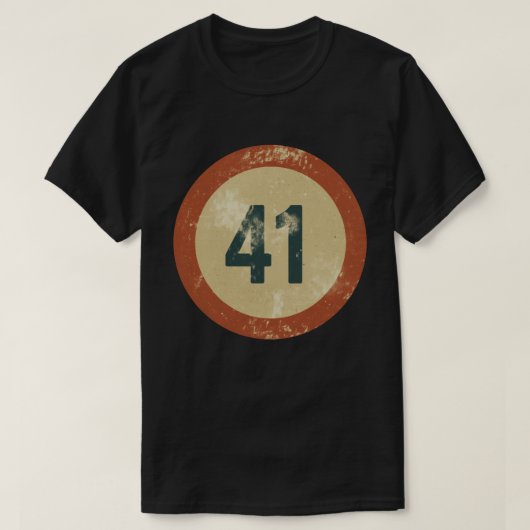 T-shirt Vintage Distressed Number 41 (Design devant)
