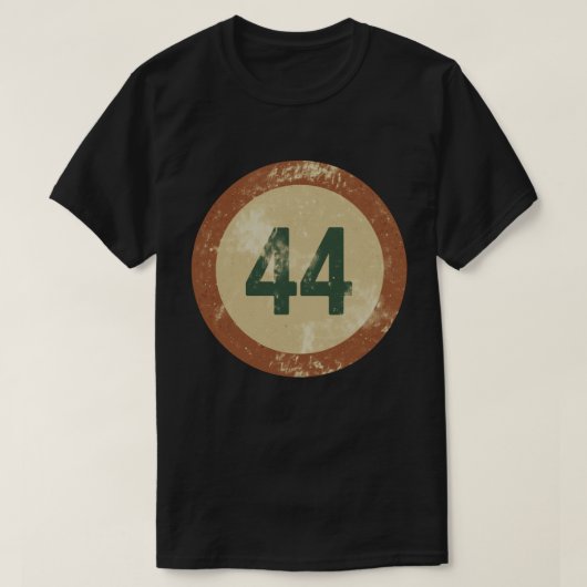 T-shirt Vintage Distressed Number 44 (Design devant)