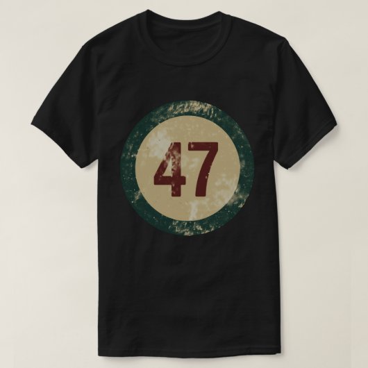 T-shirt Vintage Distressed Number 47 (Design devant)