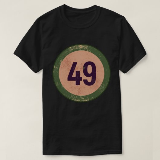 T-shirt Vintage Distressed Number 49 (Design devant)