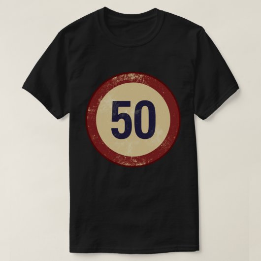 T-shirt Vintage Distressed Number 50 (Design devant)