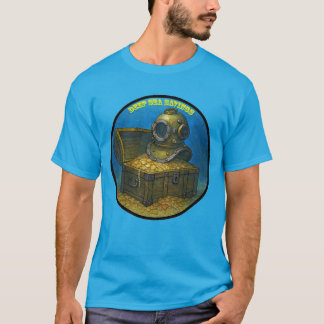 T-shirt Vintage Diving Helmet on a Treasure Chest URM