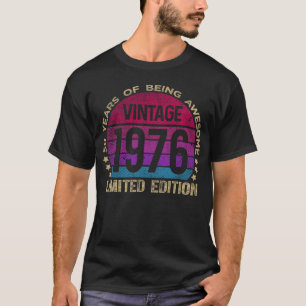 T-shirt Vintage Dix-Neuf Soixante-Seize Cinquante Ans Anni