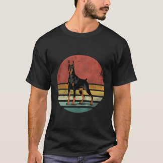 T-shirt Vintage Doberman Dog Shirt Cadeau Pour Maman Amour