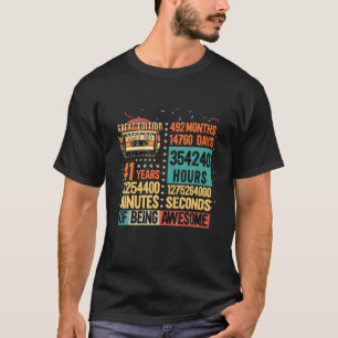 T-shirt Vintage Durée De Vie 41 Ans Cassette Rétro 41E Bir