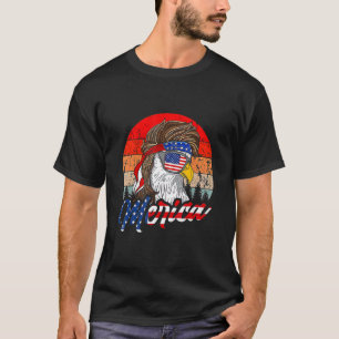 T-shirt Vintage Eagle Mullet 4 juillet Amérique patriotiqu