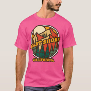 T-shirt Vintage East Shore California Mountain Randonnée S