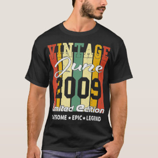T-shirt Vintage édition limitée Décor d'anniversaire 2 jui