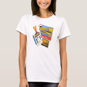 T-shirt vintage égyptien d'affiches de voyage pou