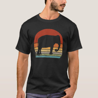 T-shirt Vintage Elephant Retro Elephant Silhouette Animal