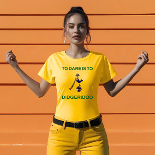 T-shirt Vintage "Emblème sportif" avec Didgeridoo Motif