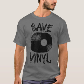 T-shirt Vintage Enregistrer les disques de vinyle